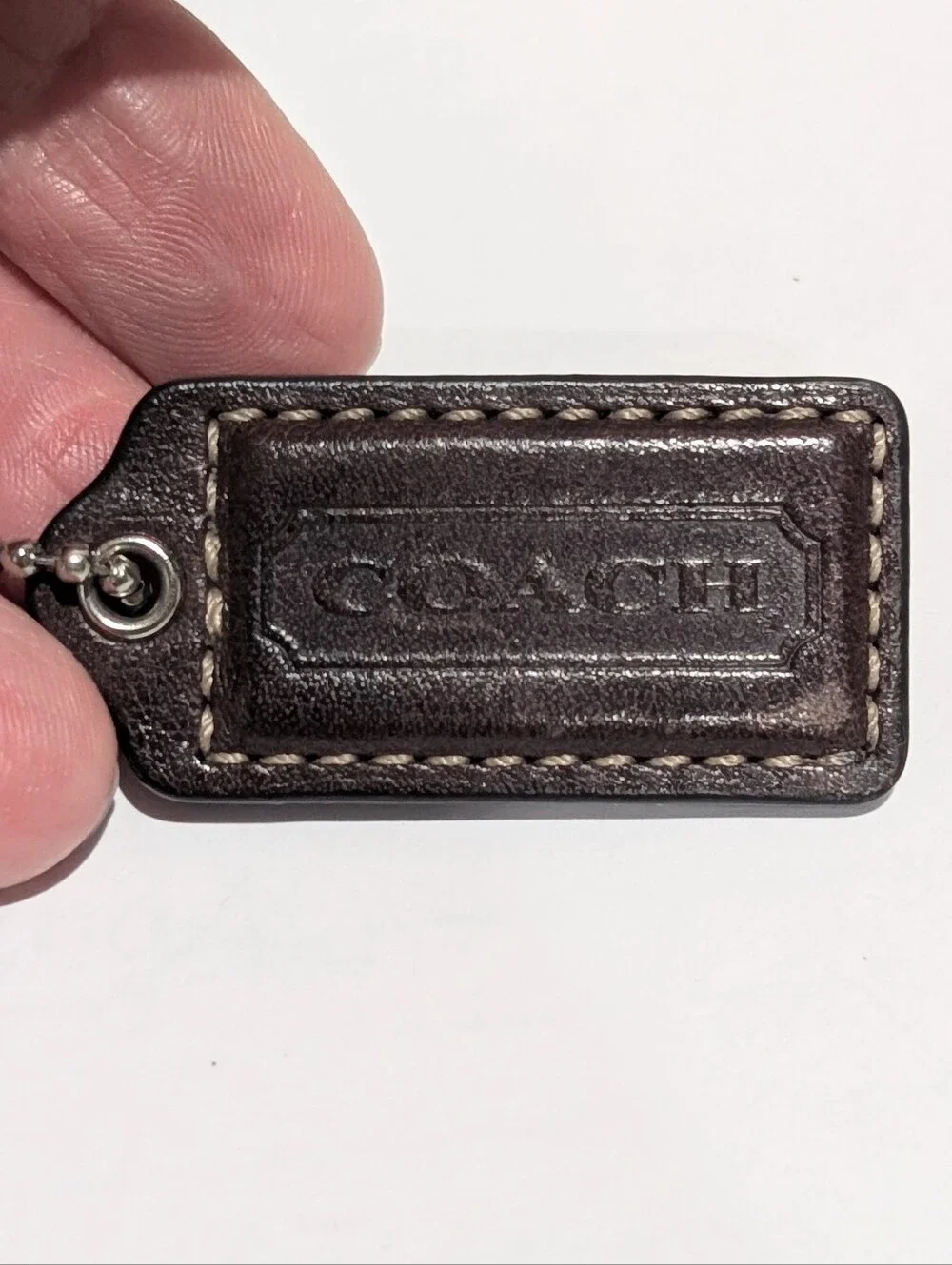 COACH Dark Brown Signature Embossed 2
